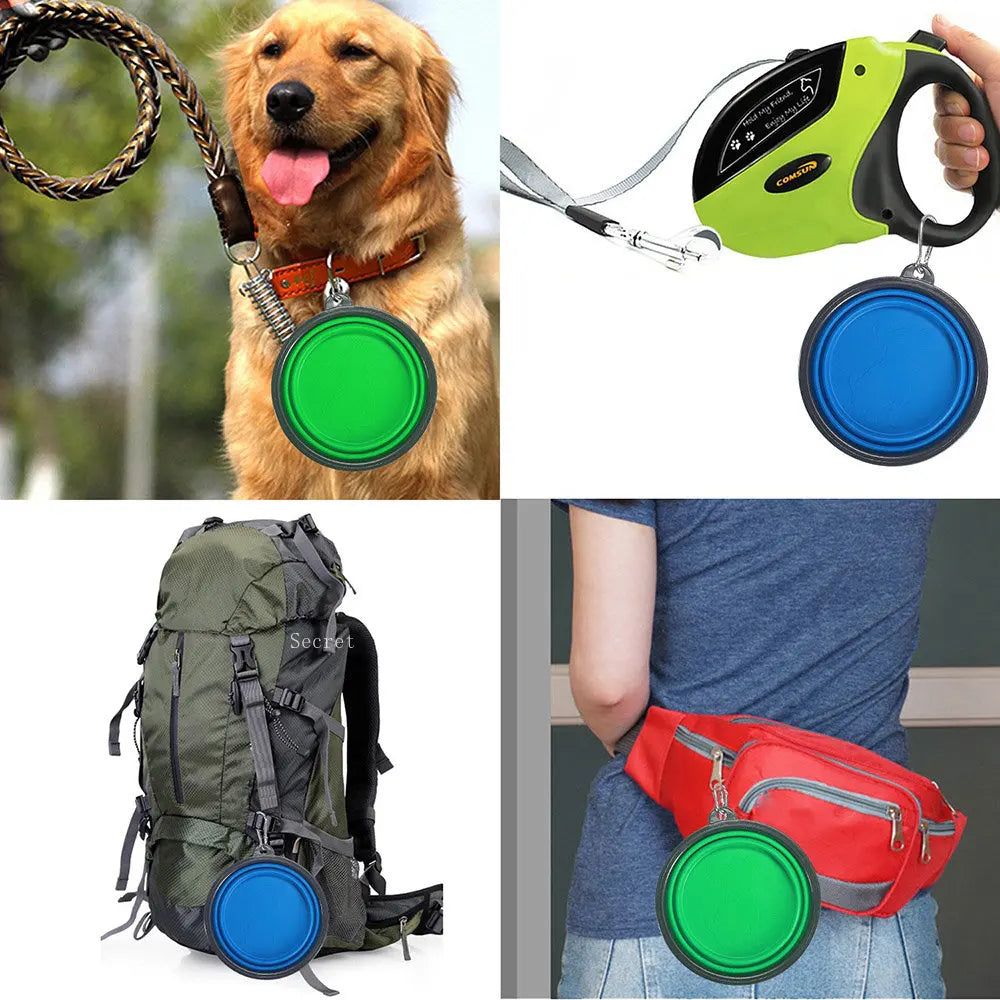 TrekTrough – Collapsible Pet Travel Bowl with Carabiner